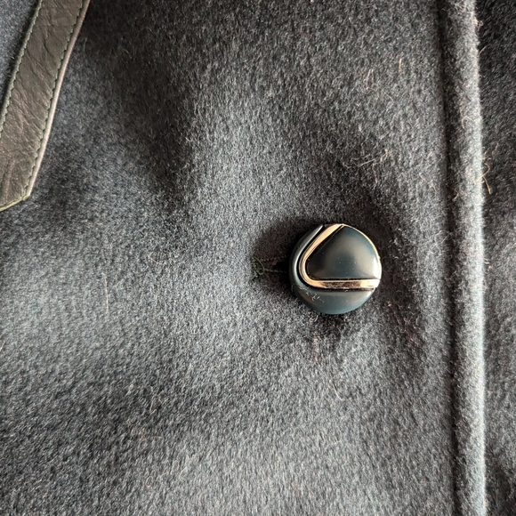 📼Gorgeous Me-Jay Montreal Vintage Full Length Wool/Fur/Leather Teal Coat - 7-8 - Picture 11 of 14